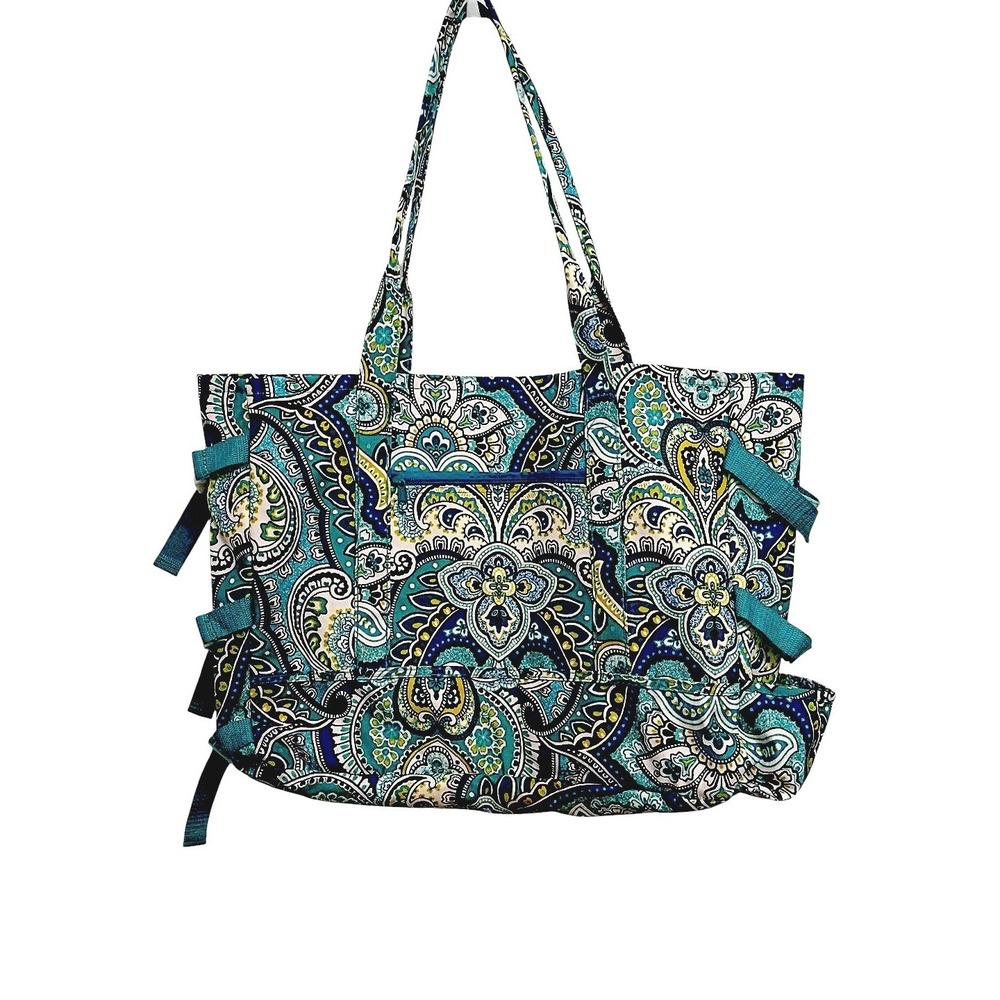 Laura Ashley Peacock Tote Aqua Turquoise Blue Floral Coastal Picnic Waterproof